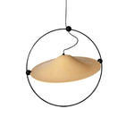 Kyra Pendant Light — Sculptural Golden Shade in Metal Ring