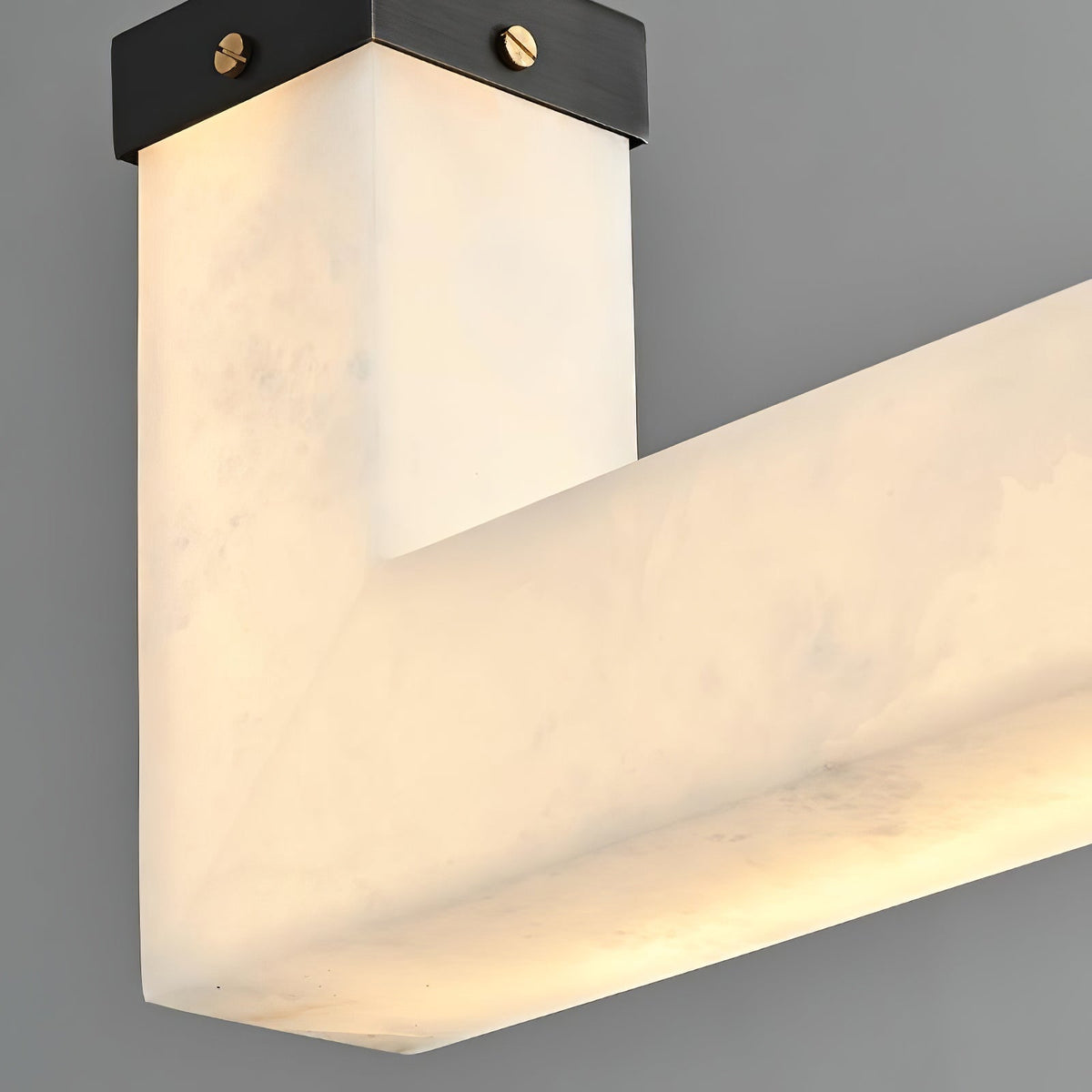 L-Axis Alabaster Pendant Light – Modern Linear LED Chandelier