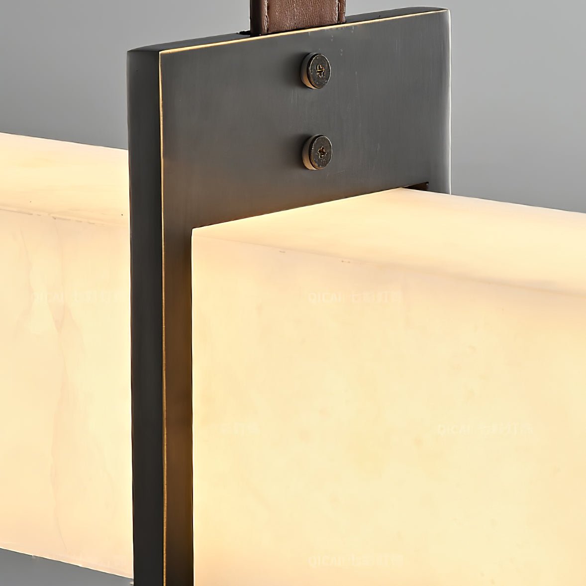 L-Axis Alabaster Pendant Light – Modern Linear LED Chandelier