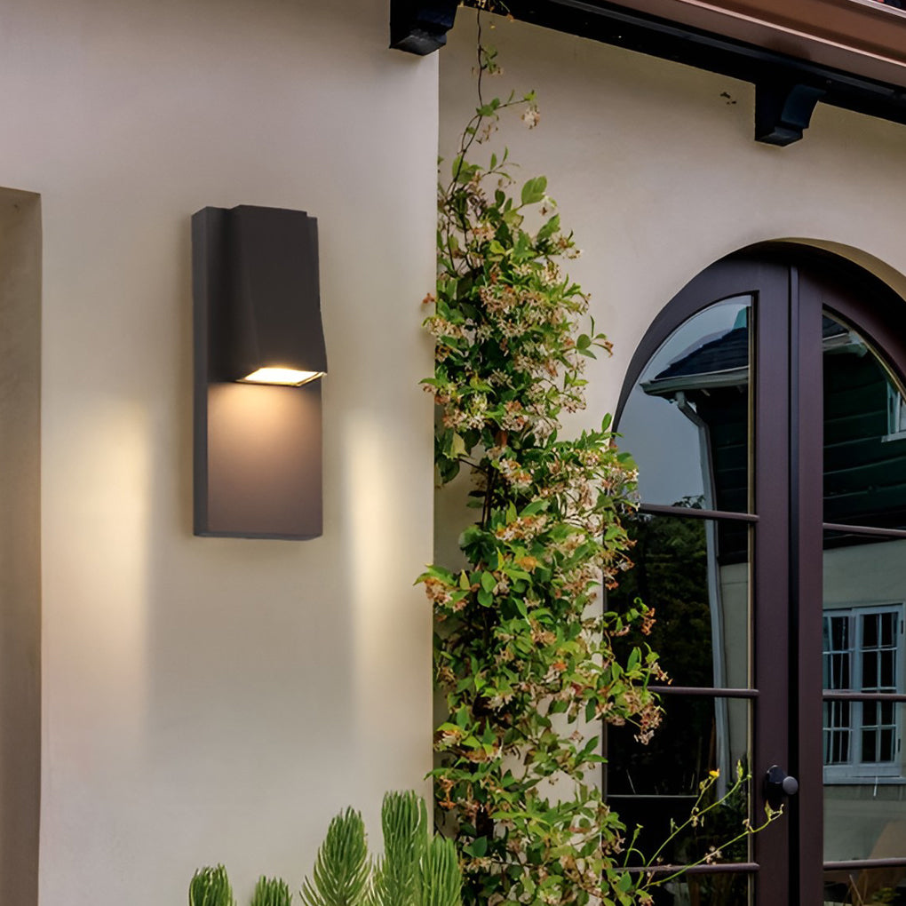 Rectangle Waterproof Led Black Outdoor Wall Lamp