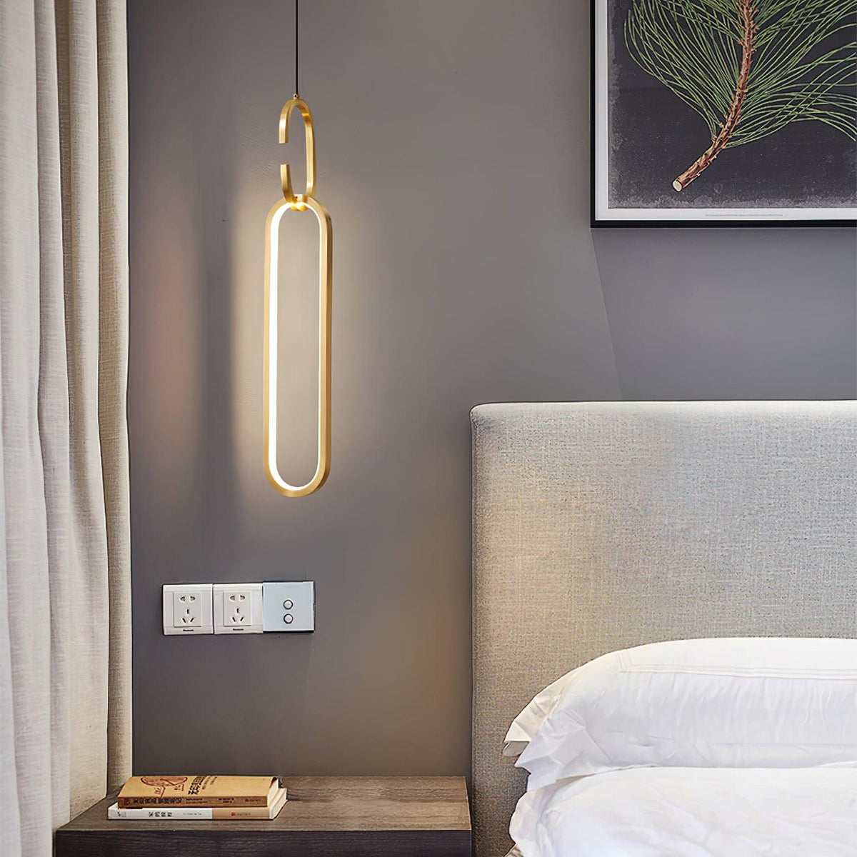 Led Oval Linear Pendant Light