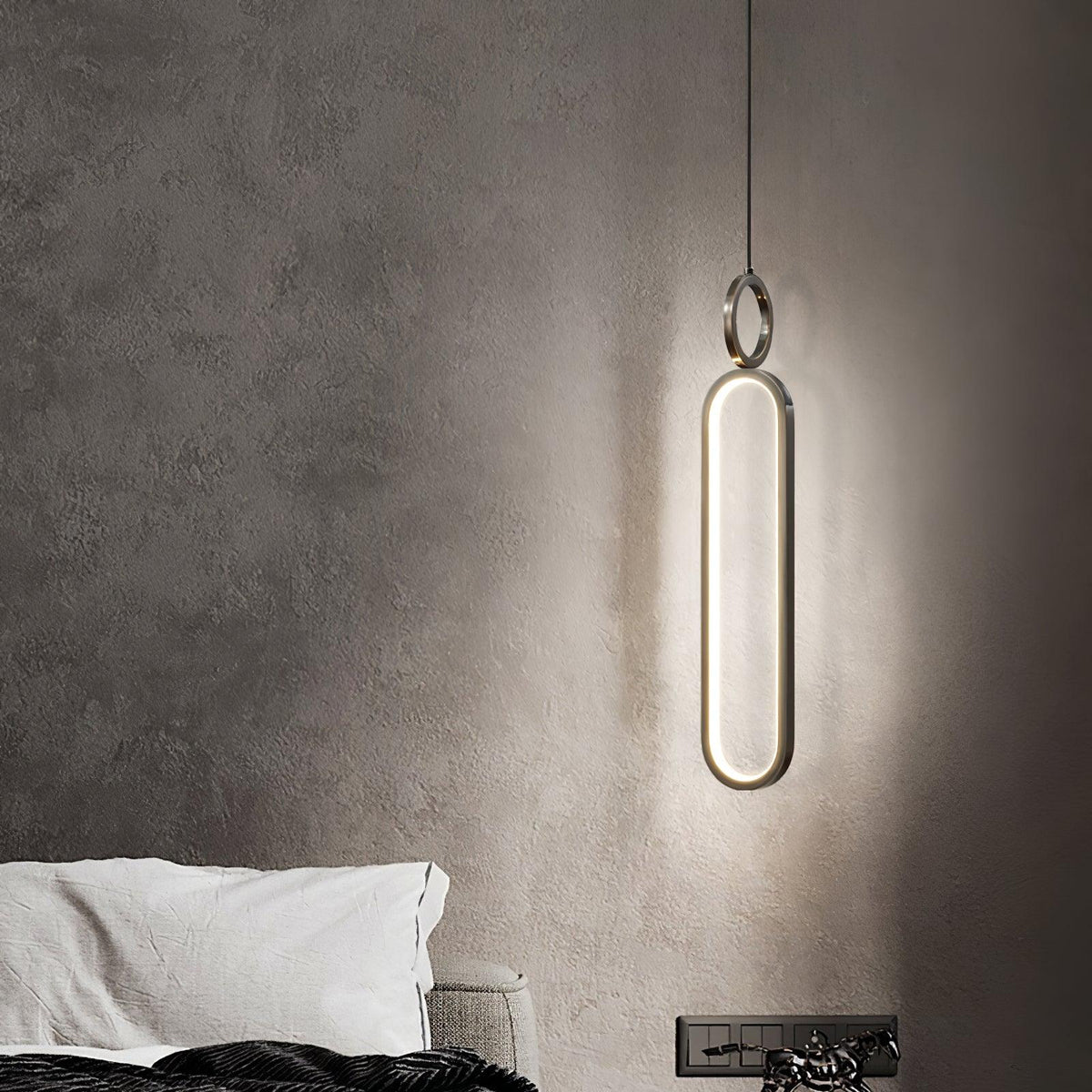 Led Oval Linear Pendant Light