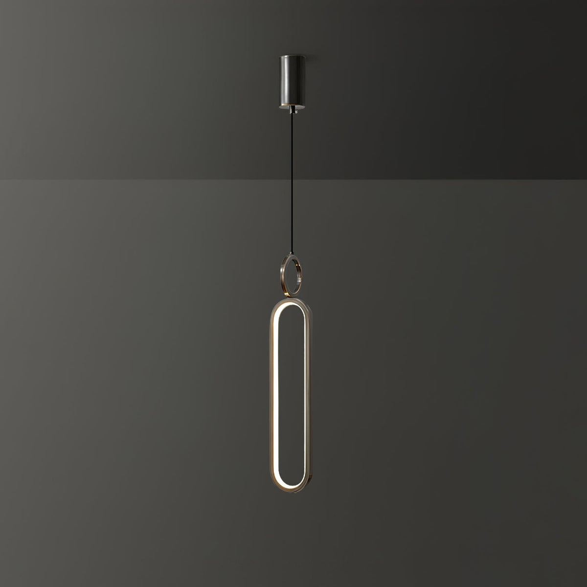 Led Oval Linear Pendant Light