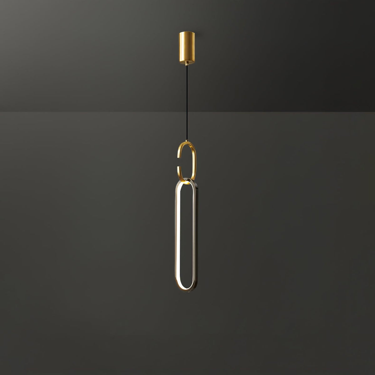 Led Oval Linear Pendant Light