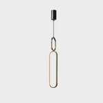 Led Oval Linear Pendant Light