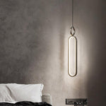 Led Oval Linear Pendant Light