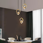 1 3 Light Round Copper Crystal Led Pendant Light