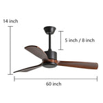 Frequency Conversion Remote Control Mute Ceiling Fan With Adjustable Wind Speed