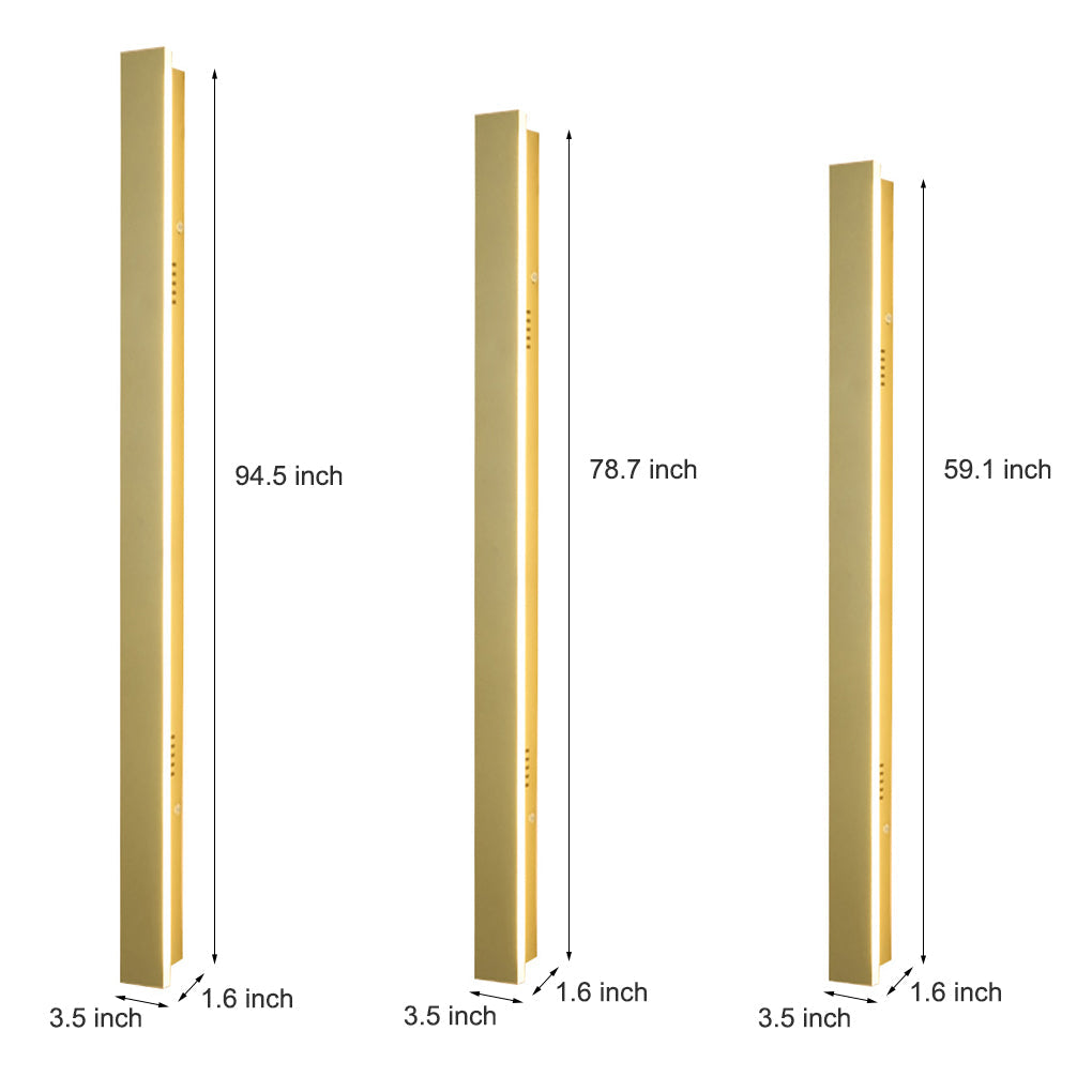 Outdoor Waterproof Rust Proof Minimalist Strip Led Wall Sconces Garden Light