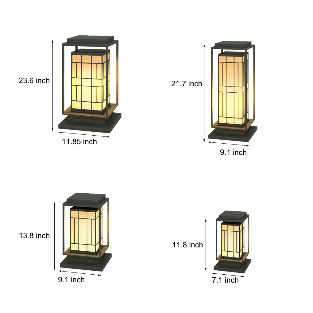 Asian-Inspired Solar Path Lantern with Retro LED Warm Glow