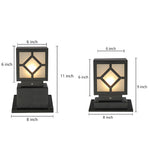 Retro European Square Outdoor Waterproof Led Garden Light Solar Landscape Decorative Lamp