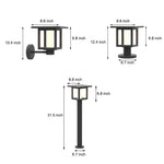 Villa Fence Post Lights Solar Outdoor Led Landscape Lighting Wall Light