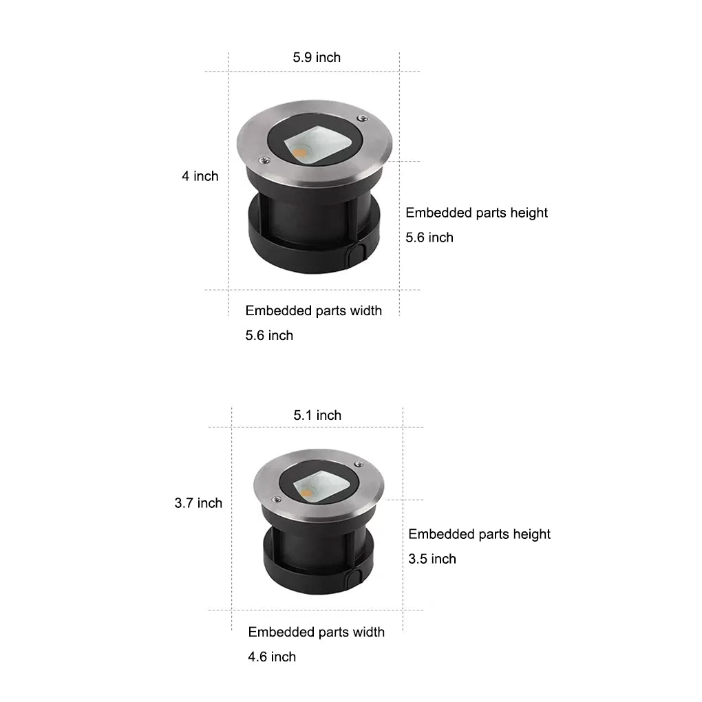 Ultra Thin Waterproof Recessed Step Lights Led Ground Lighting For Stairs Decks Ip65 110 240V Warm White