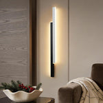 Nordic Minimalist Vertical LED Wall Sconce with Dual Light Strips
