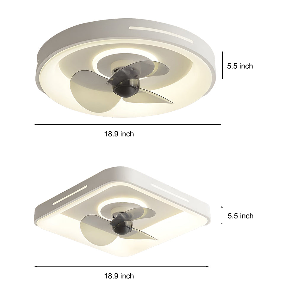 Nordic Inverter Ceiling Fan Light Ultra Thin Silent Ceiling Fan Lamp Intelligent