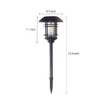 Solar-Powered Stainless Steel Outdoor Path Light with Warm White LED