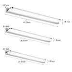 LED Bathroom Vanity Light with Polished Iron Trim, Wall-Mounted Panel