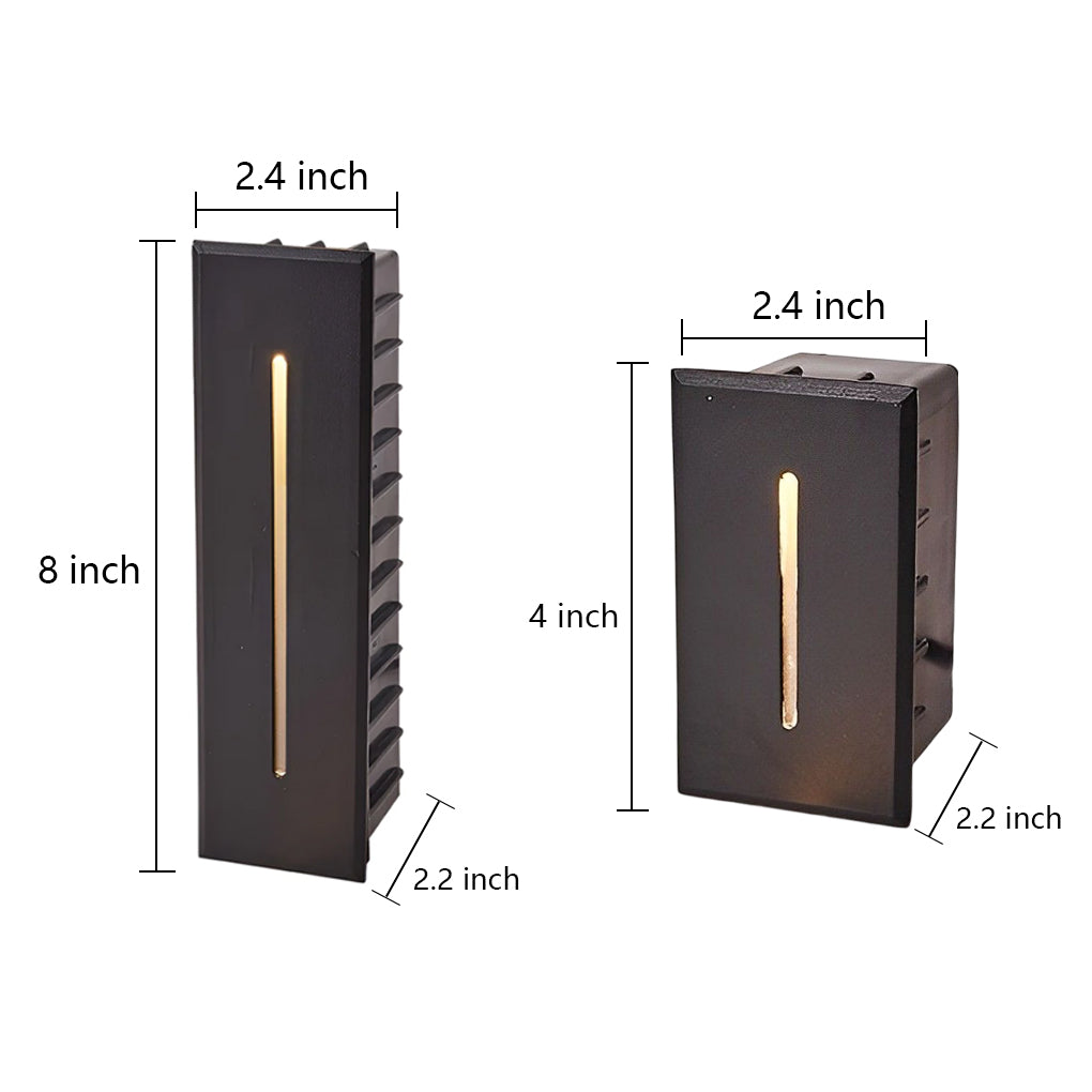 Industrial Rectangle 3W Led Ip65 Waterproof Embedded Stair Wall Lights