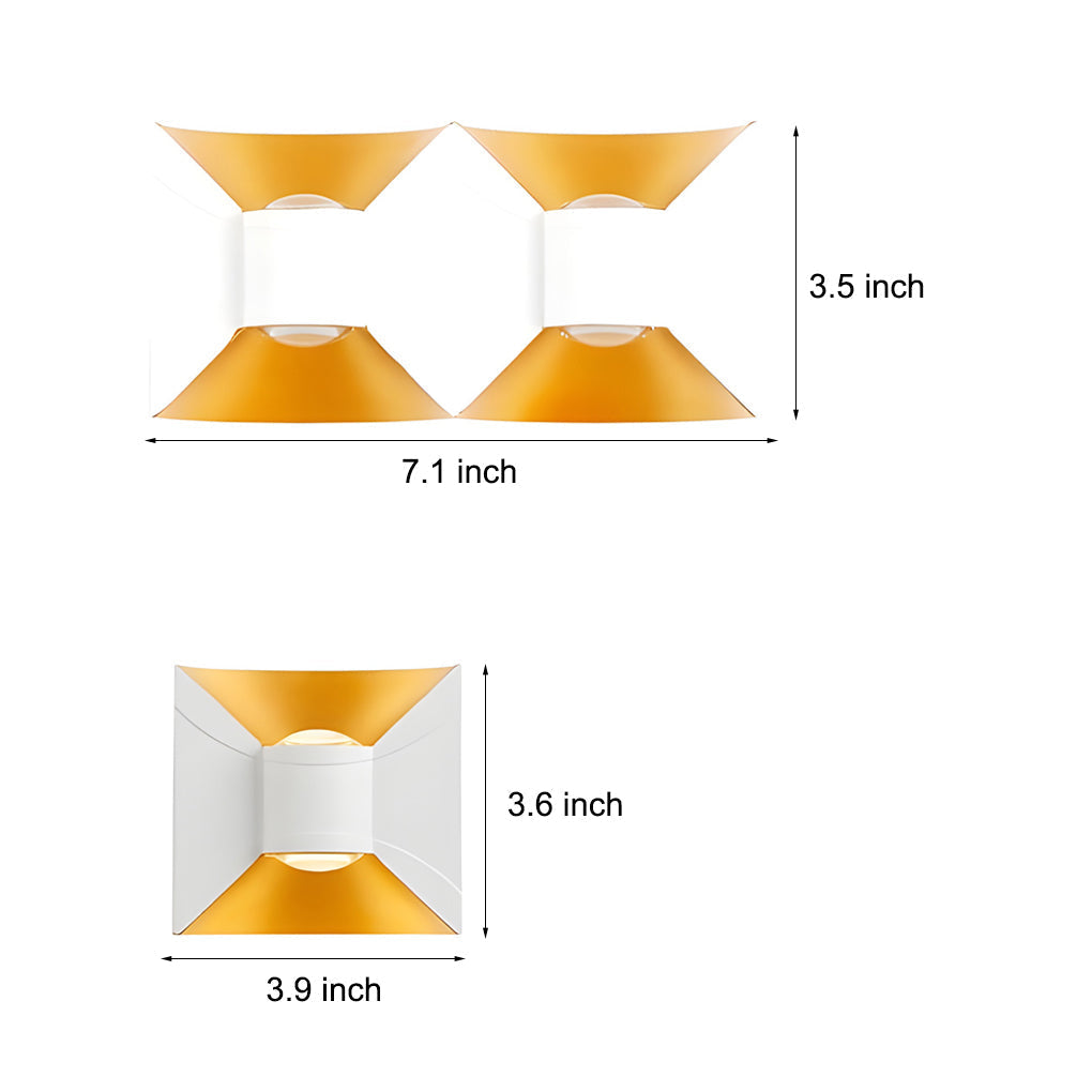Square Up And Down Lights Led Waterproof Outdoor Sconces