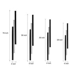 3 Light Combined Linear Wall Lights 3 Led Rectangle Bar Outdoor Wall Light