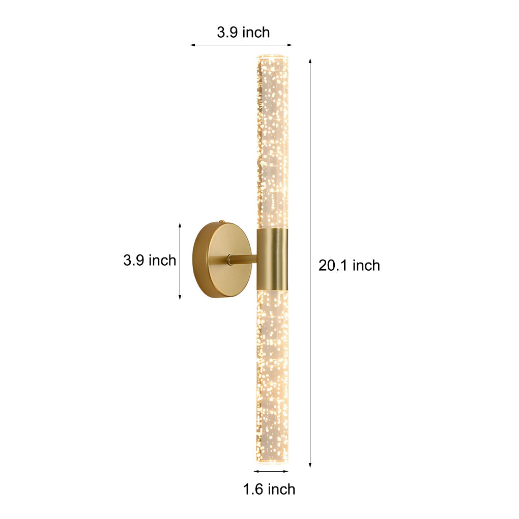 Cylinder LED Wall Sconce in Iron and Acrylic for Modern Interiors