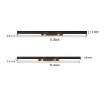 Rectangle Strip Led Black Modern Pendant Lighting