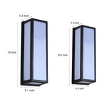 Modern Black Outdoor Wall Sconce with Motion Sensor and LED Illumination