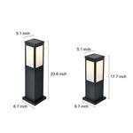 Industrial Style Square Led Solar Landscape Lighting Waterproof Outdoor Pathway Lights With Remote Control