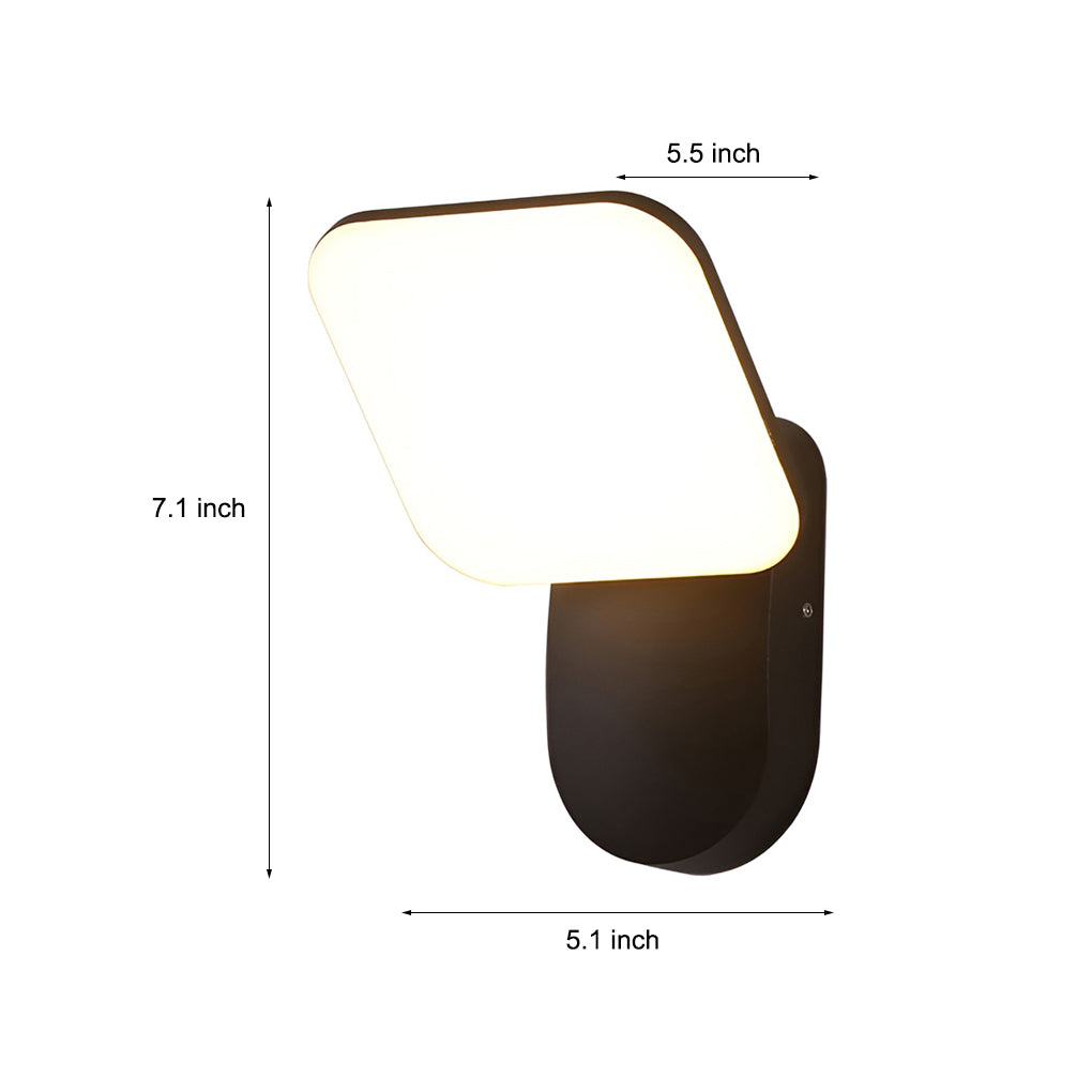 Square Led 12W Waterproof Modern Outdoor Wall Lamp