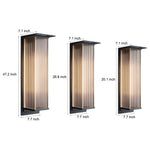 Rectangular Waterproof Modern Outdoor Solar Wall Sconce