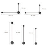 Line Led Black Nordic Wall Art Light