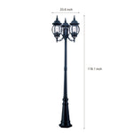 3 Lights Black Post Lights Li002057