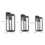 Rectangular Black Outdoor Wall Lamp Li002101