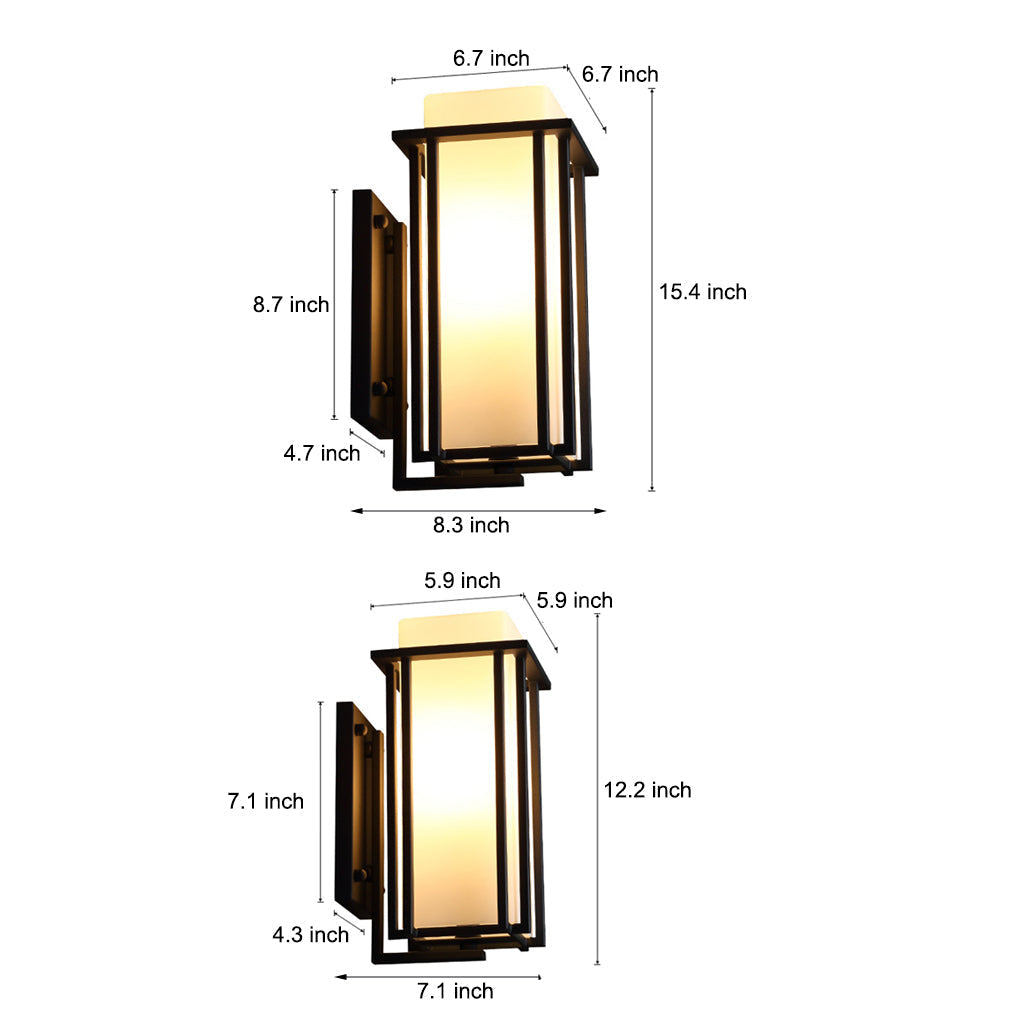 Square Retro Outdoor Wall Lamp Li002193