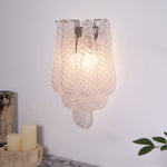Lagoon Bloom Wall Sconce – Hand-Blown Glass Floral Wall Light for Modern Interiors