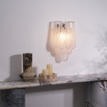 Lagoon Bloom Wall Sconce – Hand-Blown Glass Floral Wall Light for Modern Interiors