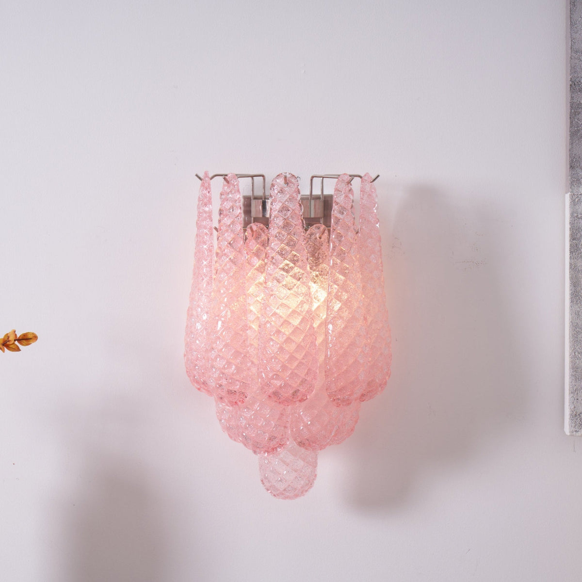 Lagoon Bloom Wall Sconce – Hand-Blown Glass Floral Wall Light for Modern Interiors