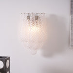Lagoon Bloom Wall Sconce – Hand-Blown Glass Floral Wall Light for Modern Interiors