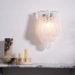 Lagoon Bloom Wall Sconce – Hand-Blown Glass Floral Wall Light for Modern Interiors