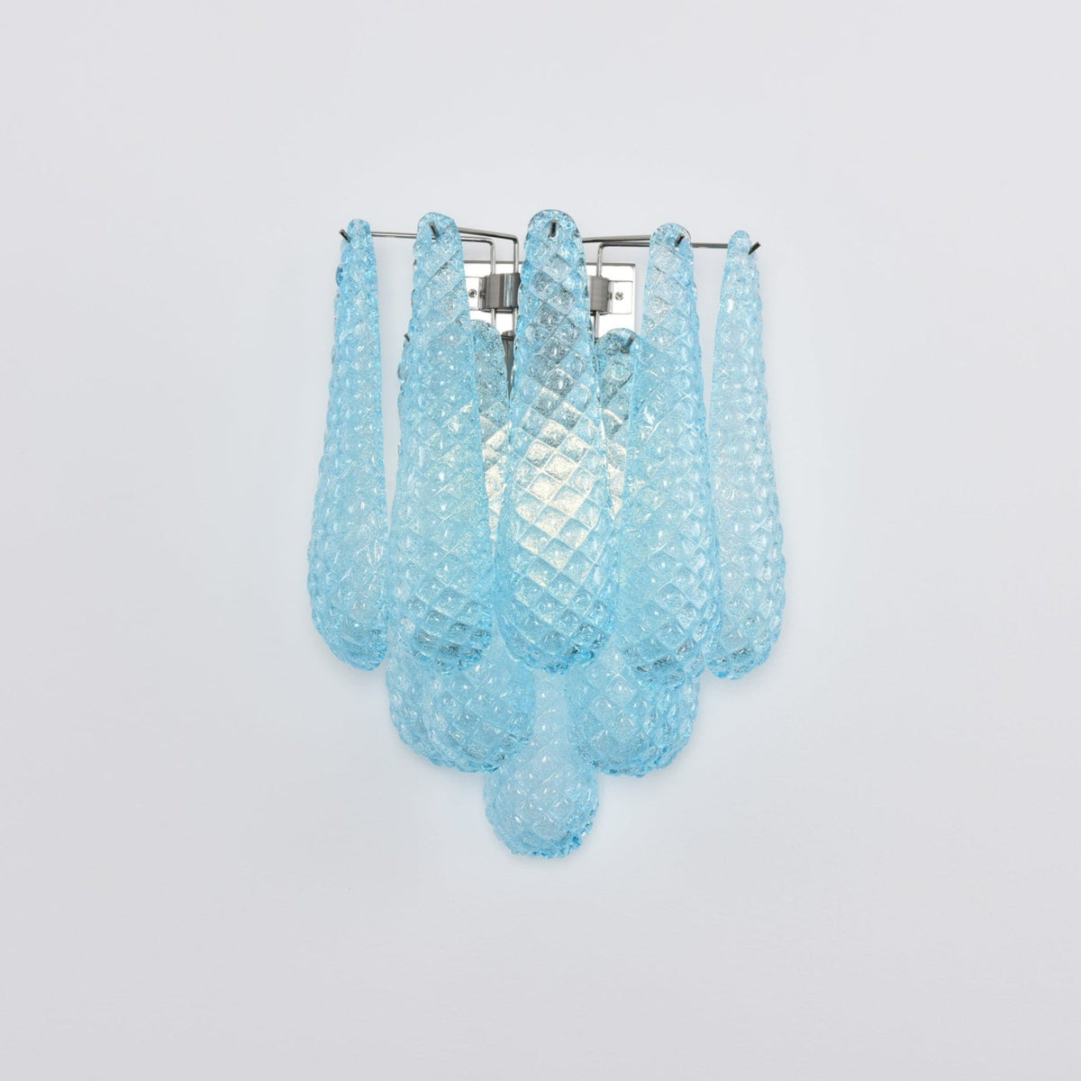 Lagoon Bloom Wall Sconce – Hand-Blown Glass Floral Wall Light for Modern Interiors