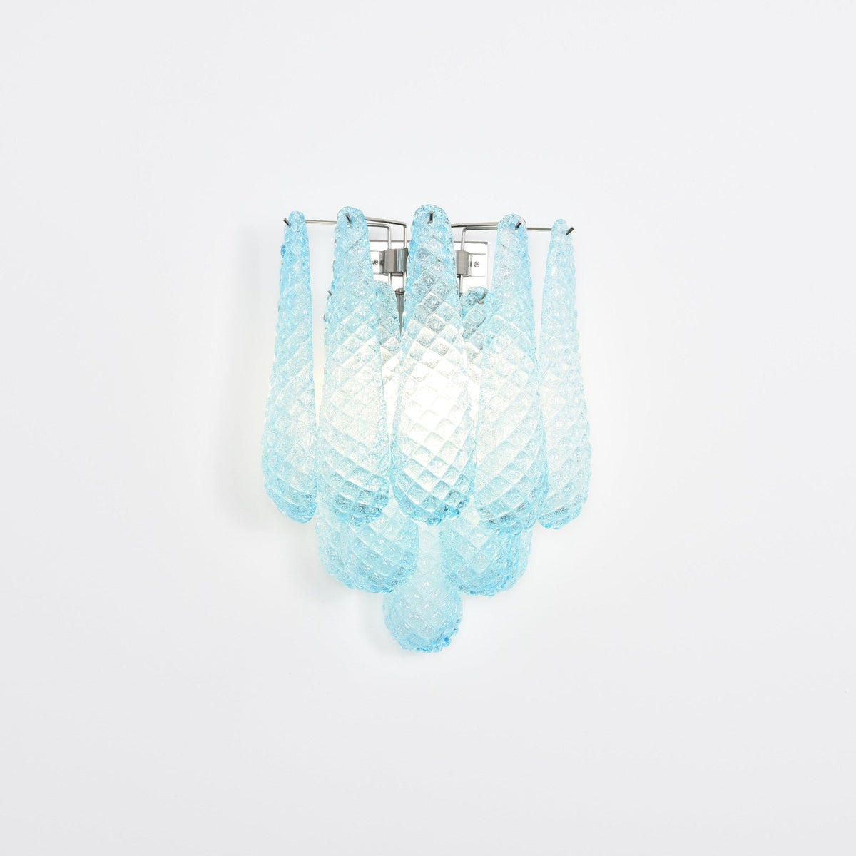 Lagoon Bloom Wall Sconce – Hand-Blown Glass Floral Wall Light for Modern Interiors