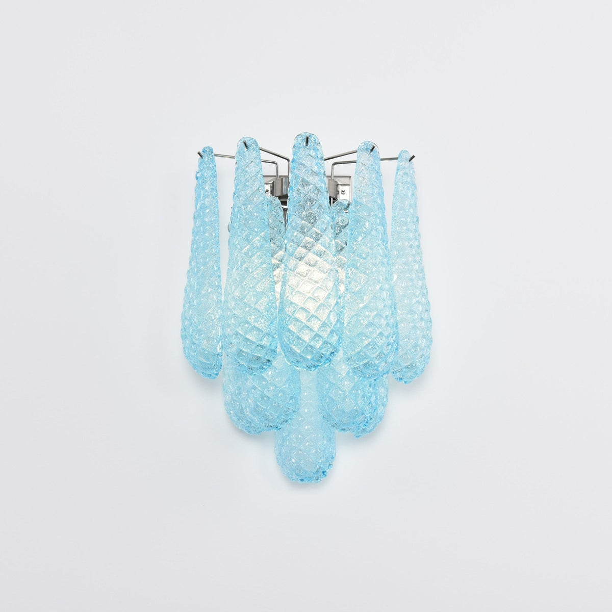 Lagoon Bloom Wall Sconce – Hand-Blown Glass Floral Wall Light for Modern Interiors