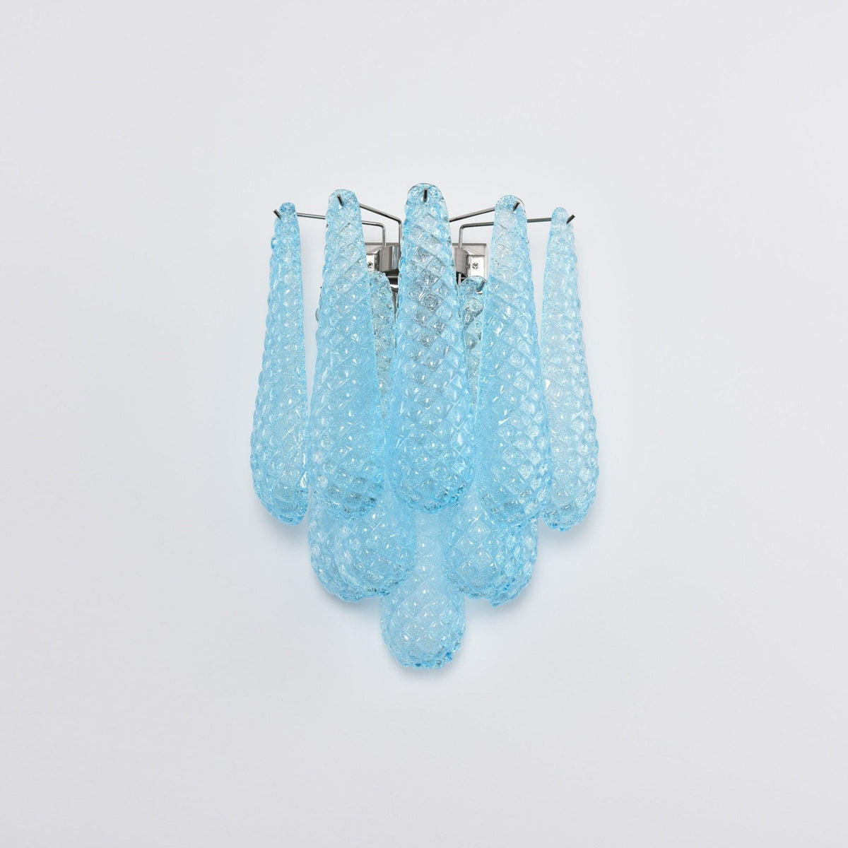Lagoon Bloom Wall Sconce – Hand-Blown Glass Floral Wall Light for Modern Interiors