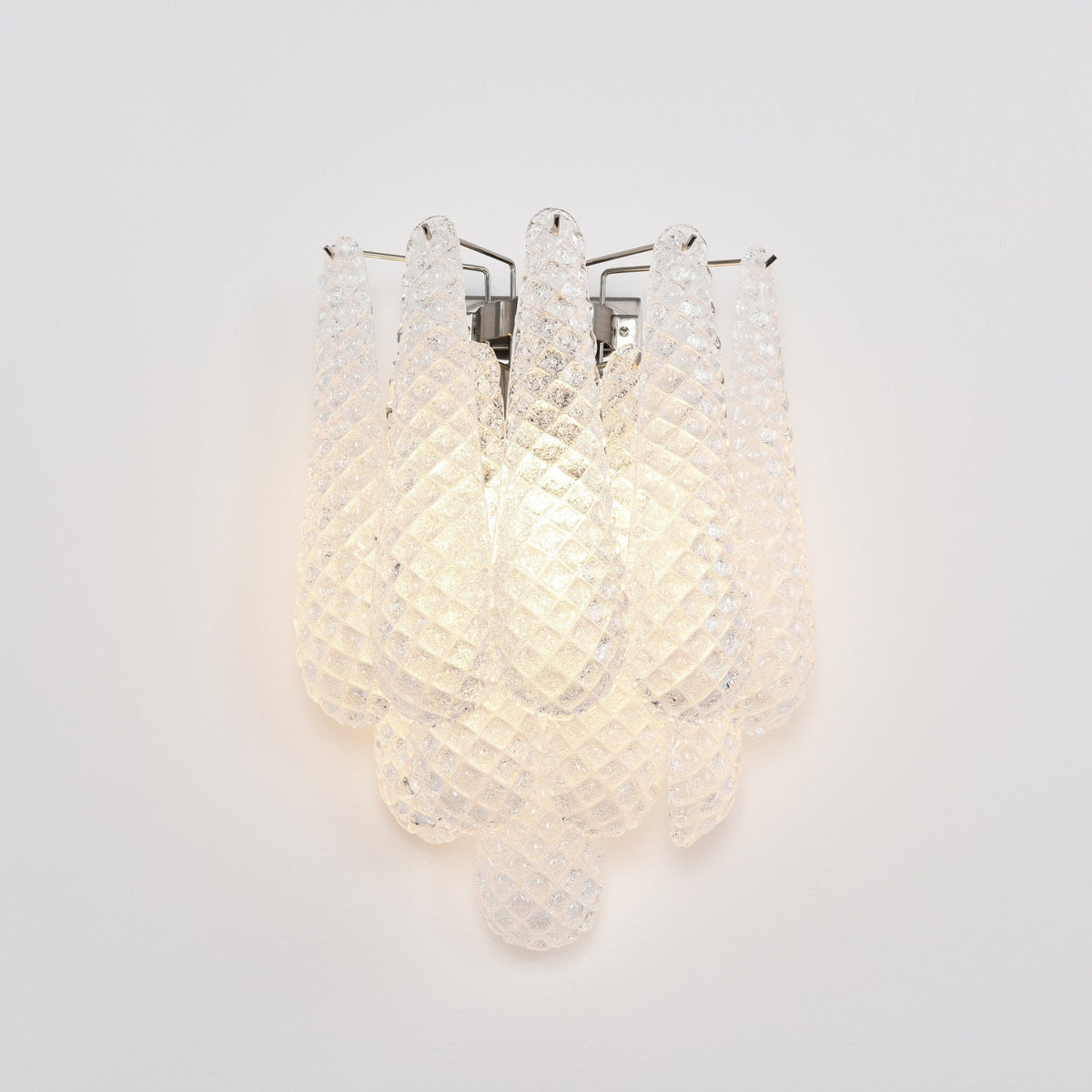 Lagoon Bloom Wall Sconce – Hand-Blown Glass Floral Wall Light for Modern Interiors