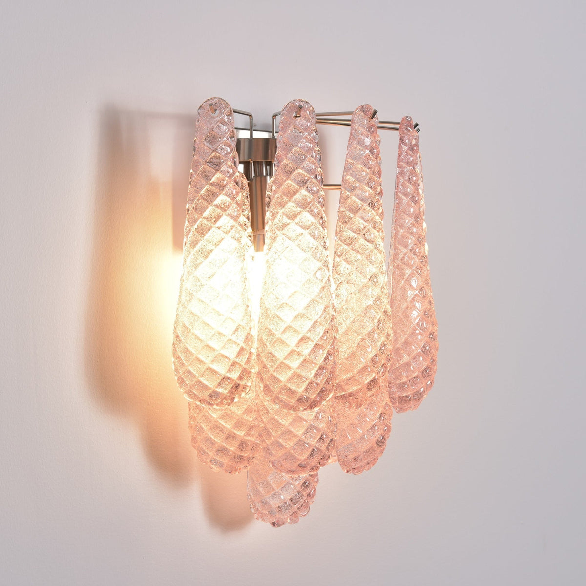 Lagoon Bloom Wall Sconce – Hand-Blown Glass Floral Wall Light for Modern Interiors