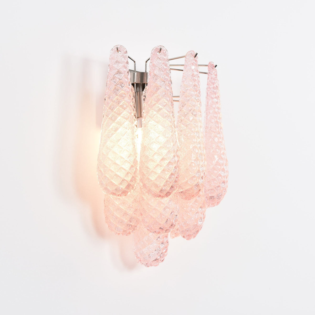 Lagoon Bloom Wall Sconce – Hand-Blown Glass Floral Wall Light for Modern Interiors