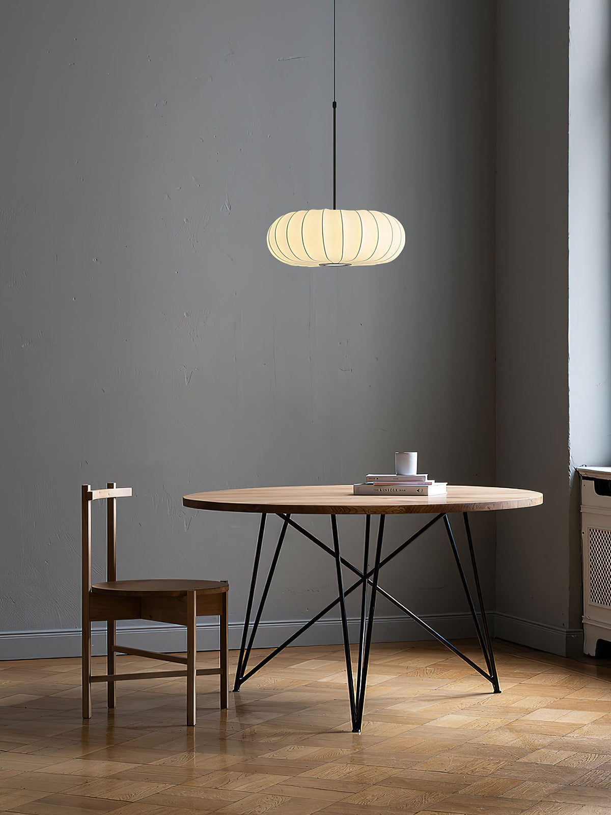 Lantern Silk Pendant Light – Modern Designer Hanging Lamp for Dining & Living