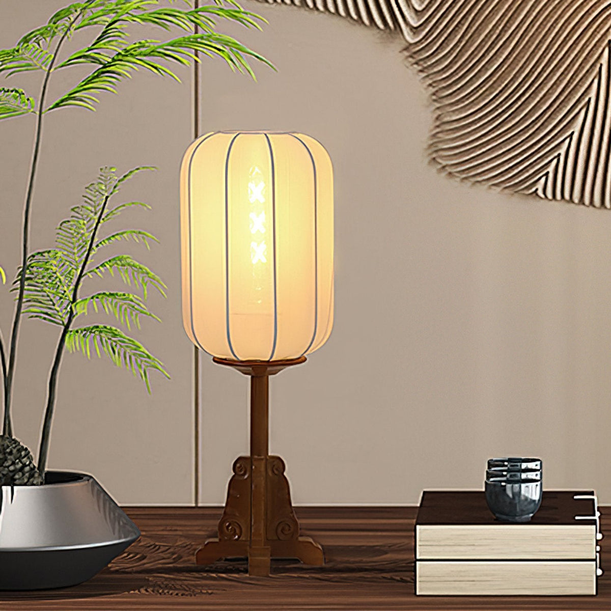 Lantern Cloth Art Table Lamp