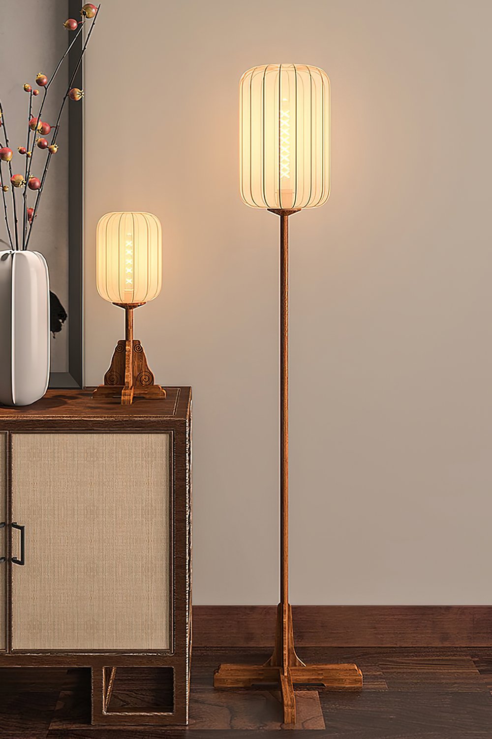 Lantern Cloth Art Table Lamp
