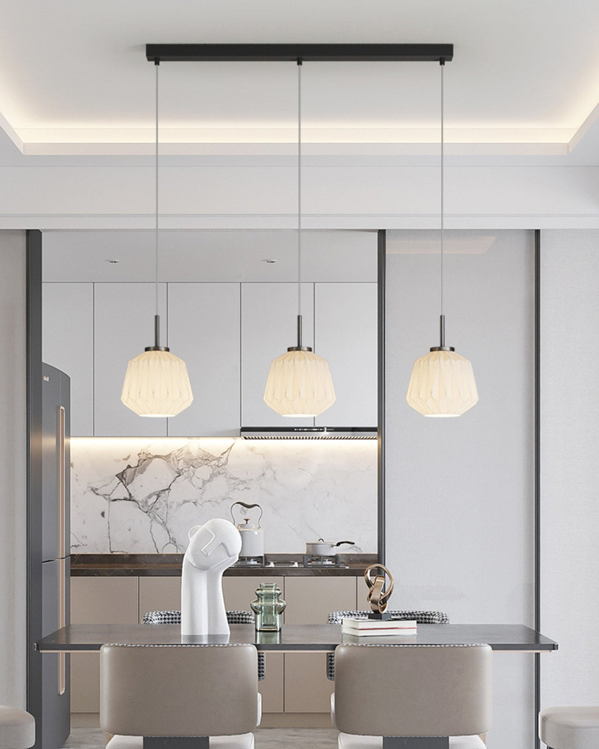 Lantern Faceted Pendant Light